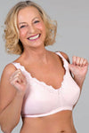 ABC Lace Front Mastectomy Bra - Pale Pink
