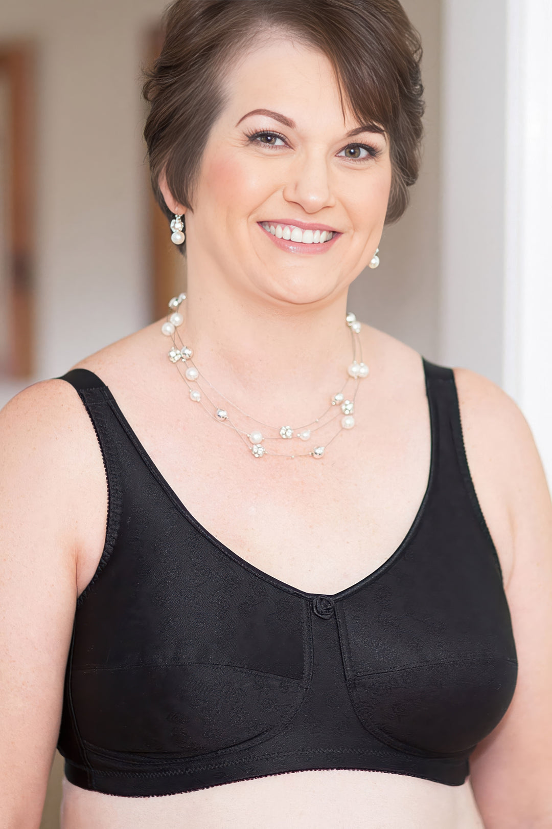 ABC Rose Contour Mastectomy Bra - Black - Erilan