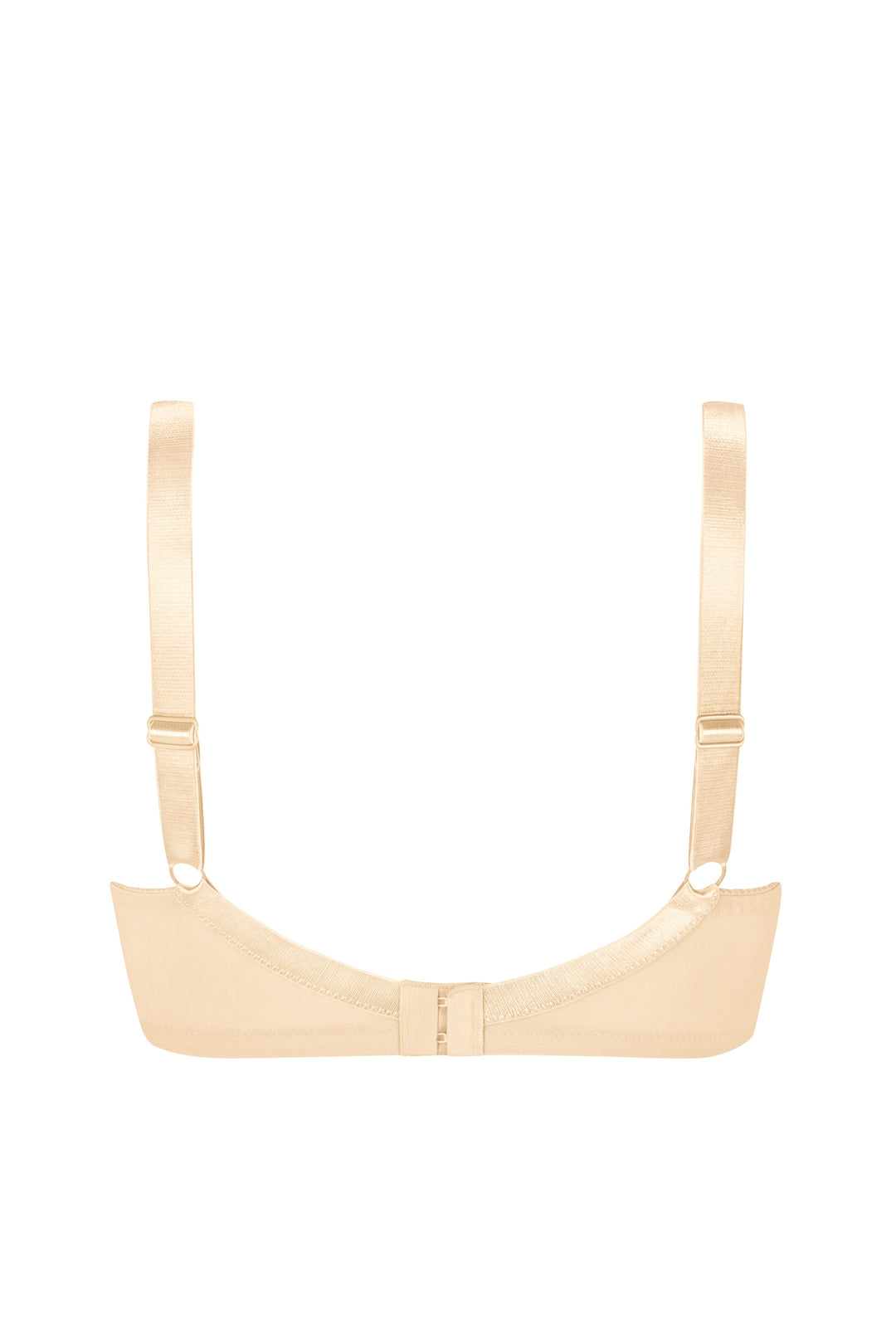 Beige bra on a white background