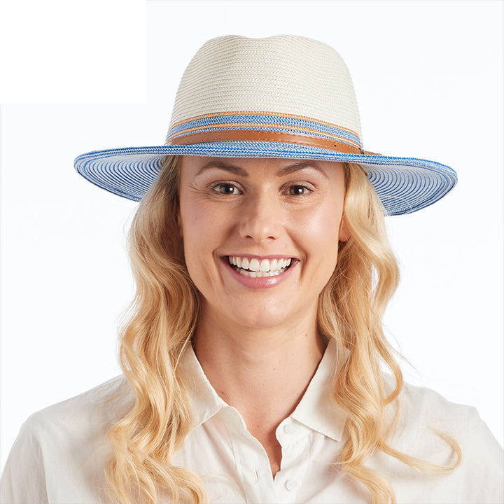 Cancer Council Heritage Town & Country Summer Hat - Ivory/Ice Blue - Erilan