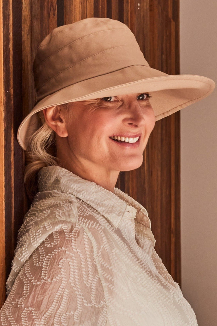 Cancer Council Ladies Golf Hat - Beige - Erilan