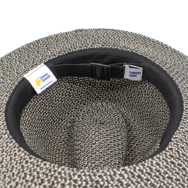 Cancer Council Outback Lightweight Fedora - Grey/Black - Erilan
