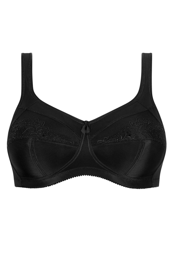 Amoena Isadora Wire Free Mastectomy Bra - Black - Erilan