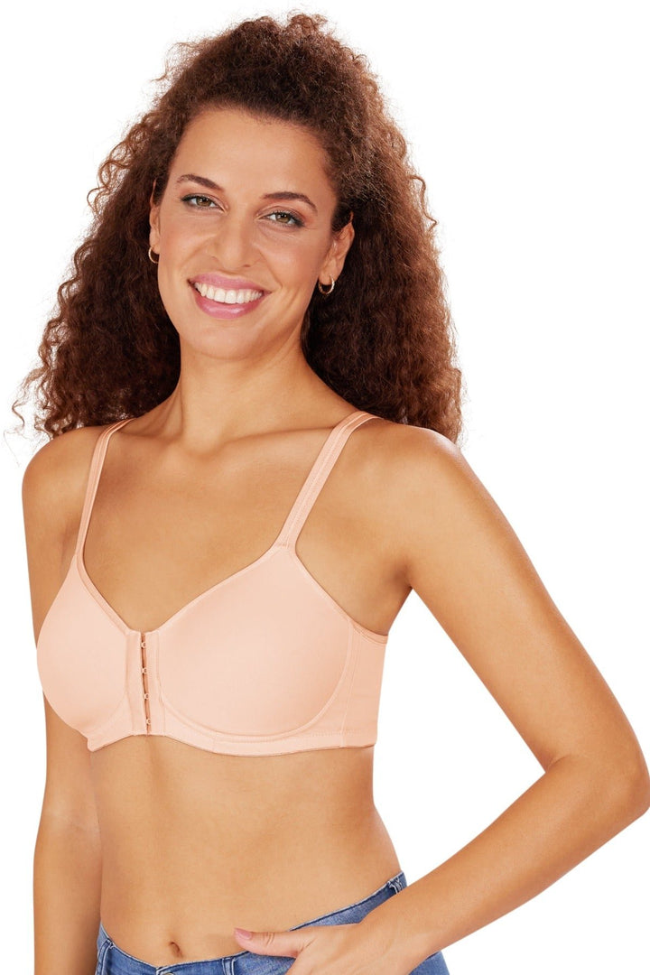 Amoena Mara Padded Front Fastening Mastectomy Bra - Blush - Erilan