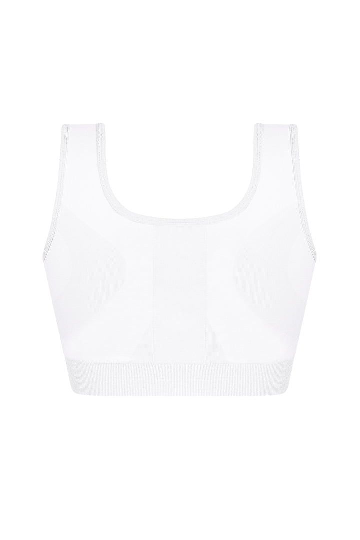 Amoena Pamela Seamless Surgical Bra - White - Erilan