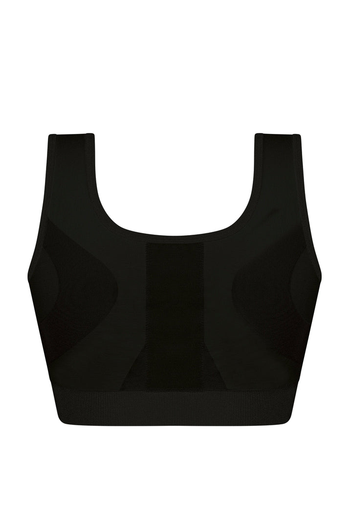 Amoena Pamela Seamless Surgical Bra - Black - Erilan