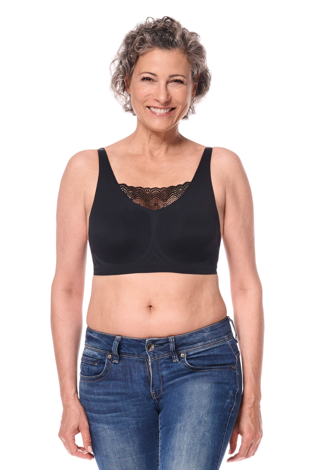 Amoena Esra Wirefree Mastectomy Bra - Black