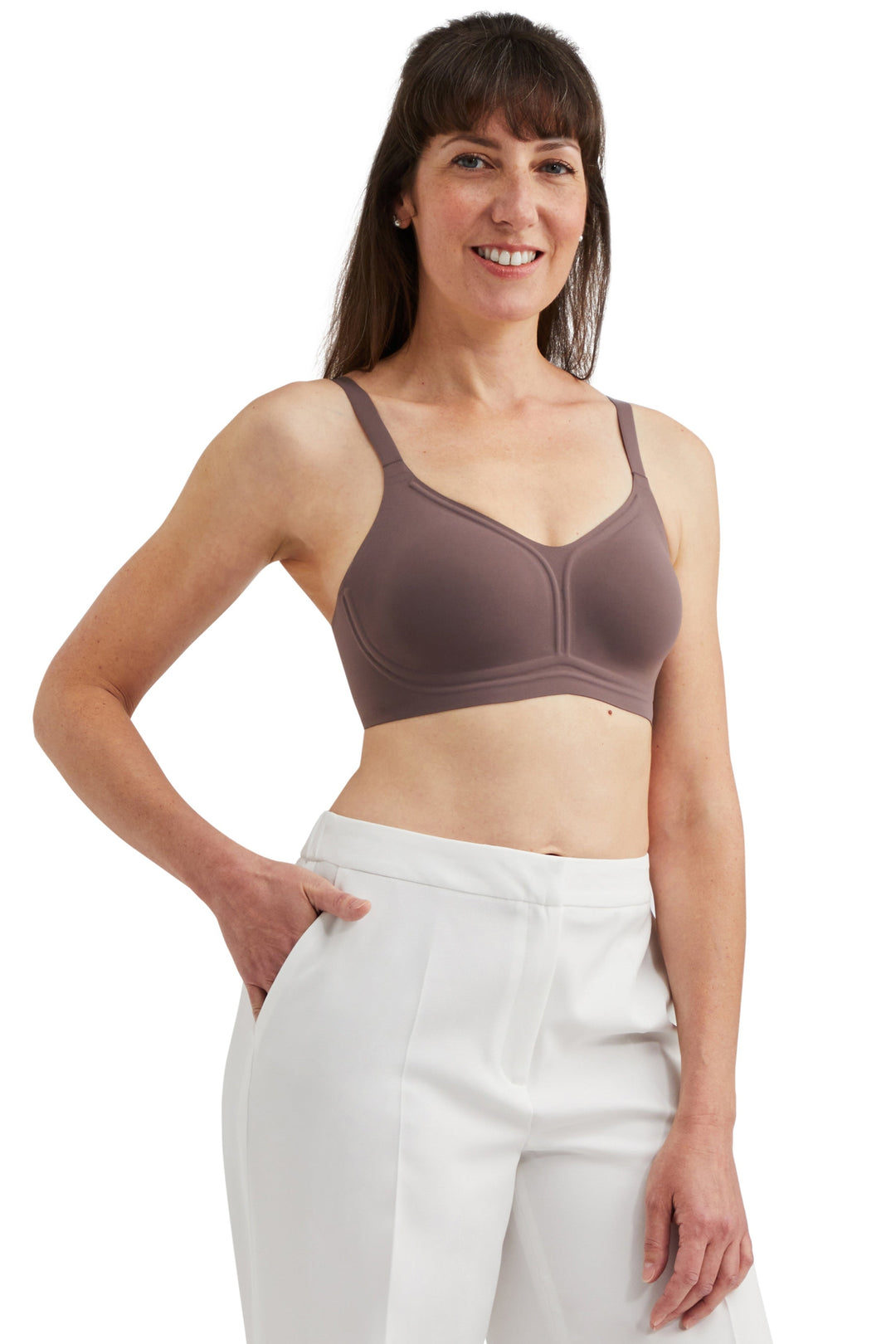 Amoena Wave® pure Wire Free Mastectomy Bra - Deep Taupe