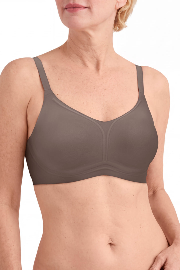 Amoena Wave® pure Wire Free Mastectomy Bra - Deep Taupe - Erilan