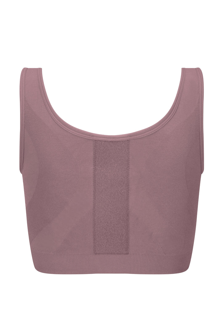 Amoena Leyla Seamless Surgical Mastectomy Bra - Dark Mauve - Erilan