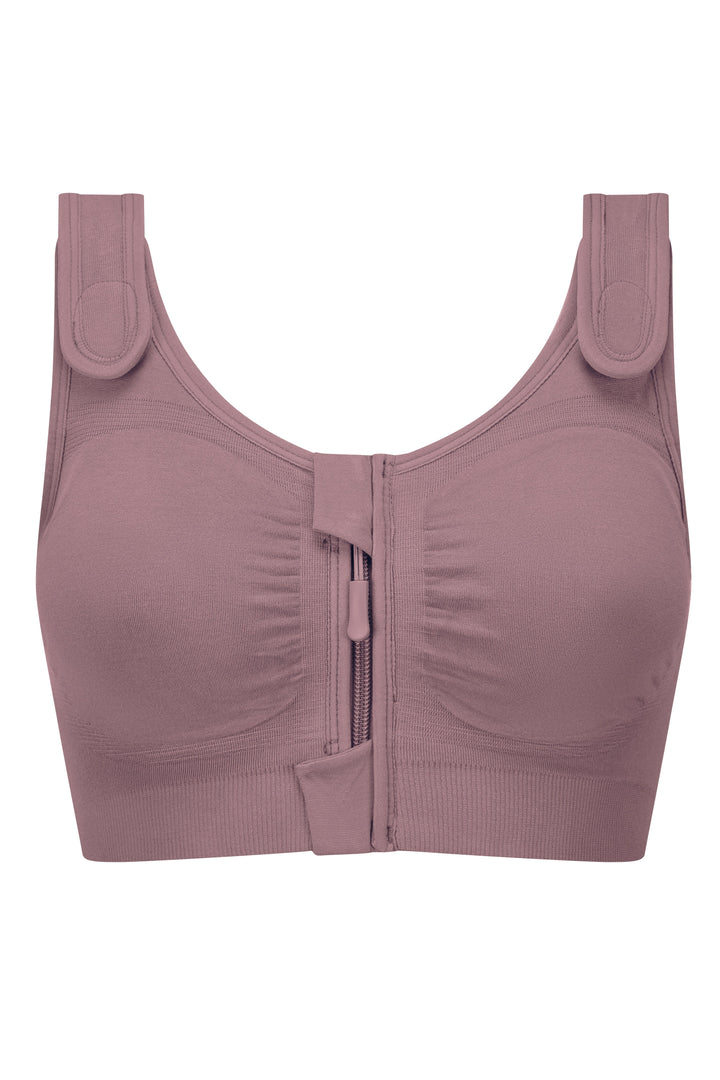Amoena Leyla Seamless Surgical Mastectomy Bra - Dark Mauve - Erilan
