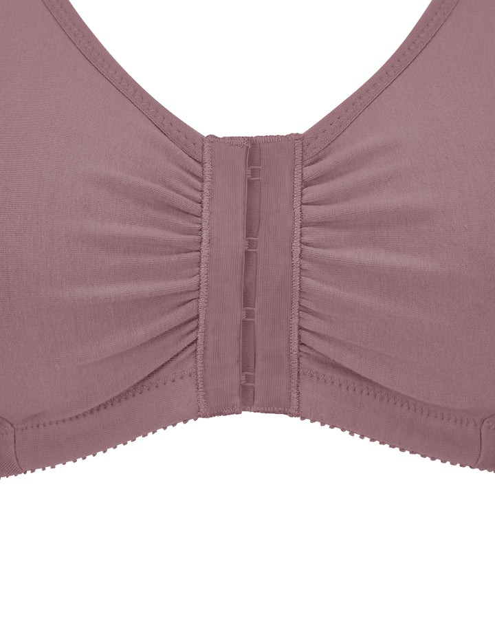 Amoena Frances Wire Free Mastectomy Bra - Dark Mauve