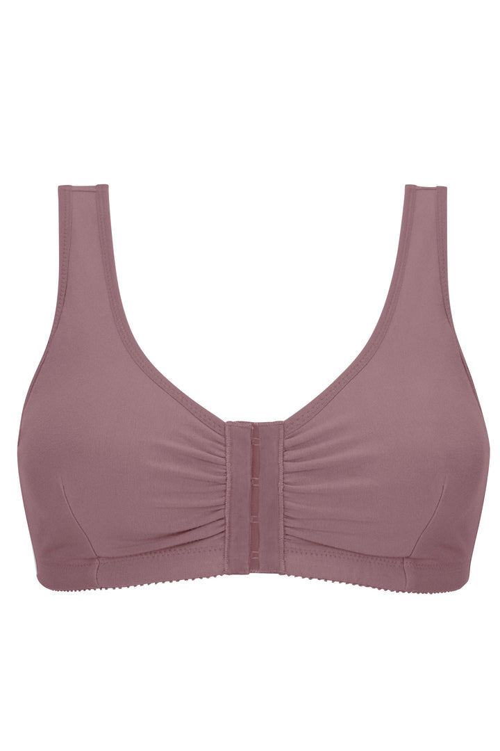 Amoena Frances Wire Free Mastectomy Bra - Dark Mauve