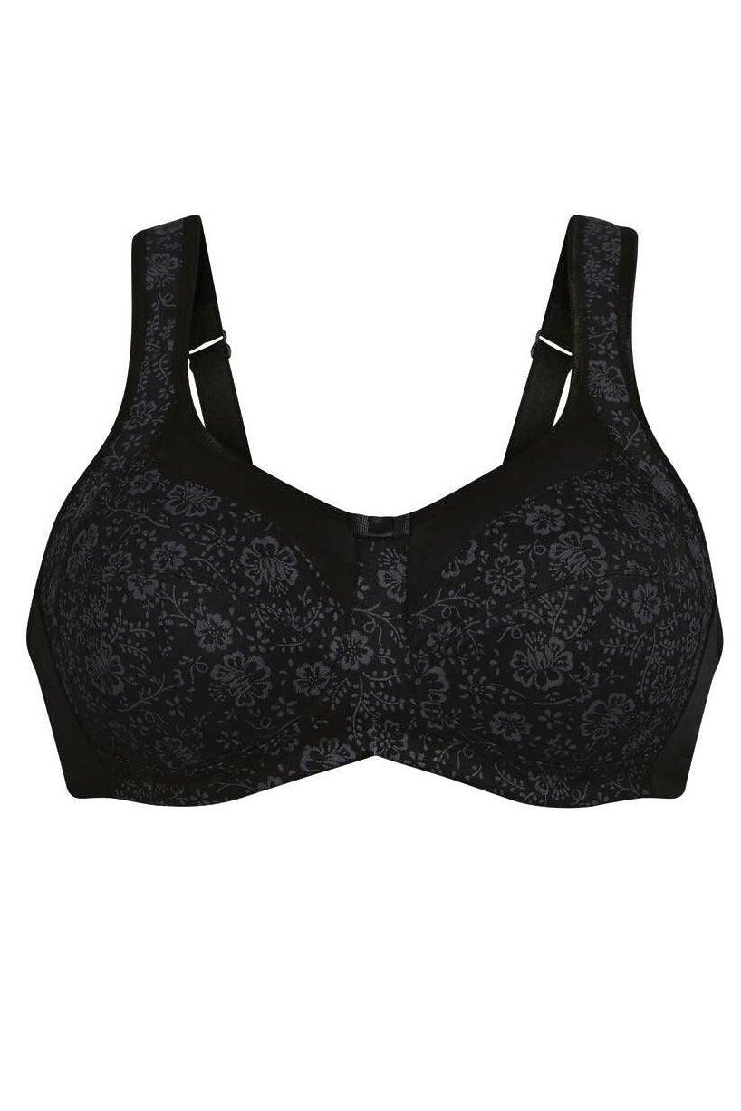 Anita Clara Art Wire-free Mastectomy Bra - Black/Anthracite