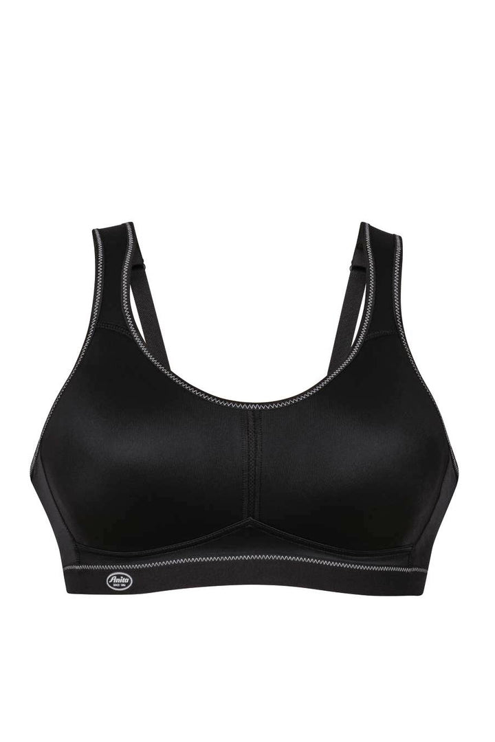 Black sports bra on a white background