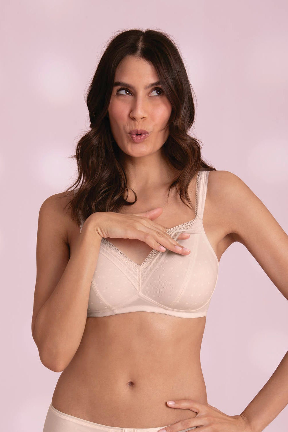 Anita Emily Wire Free Mastectomy Bra - Powder Rose - Erilan