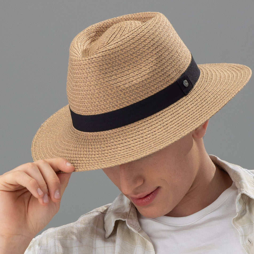 Rigon Apache Unisex Fedora - Caramel - Erilan