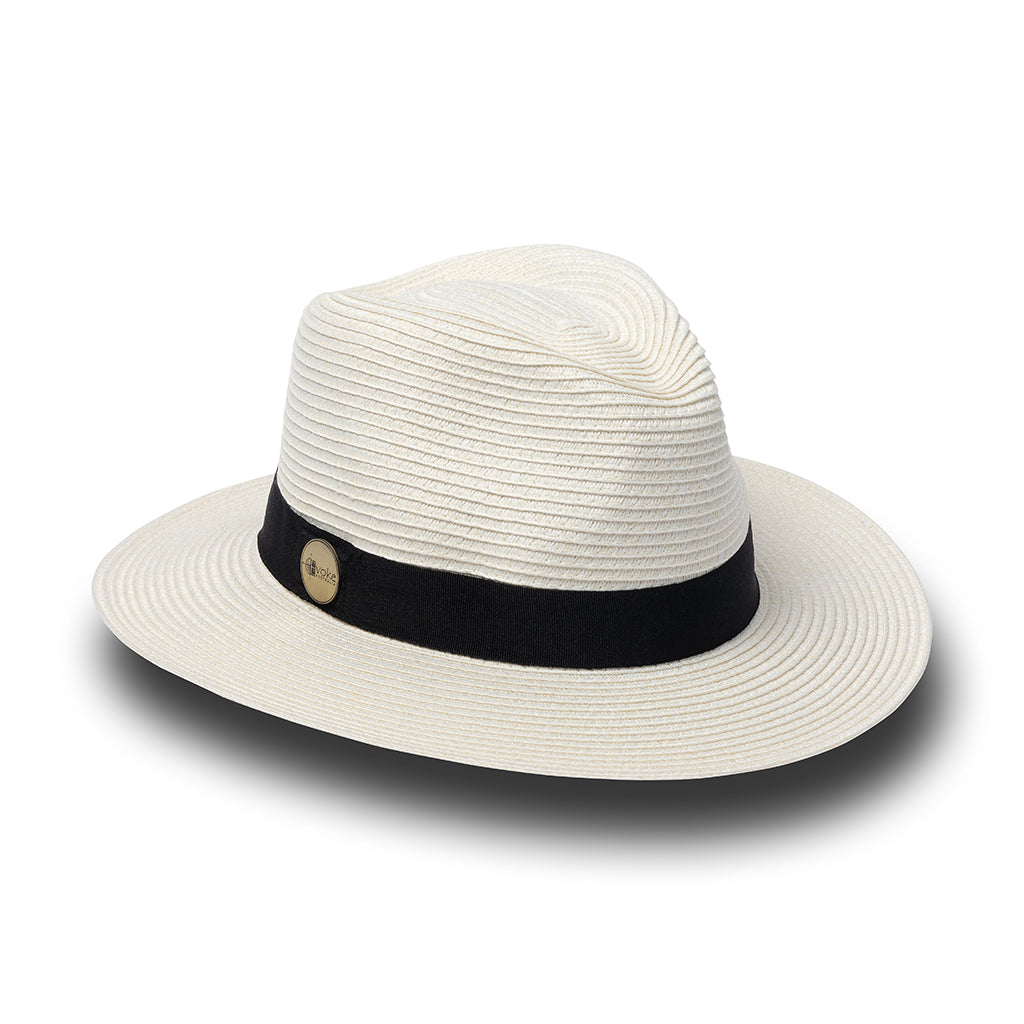 Evoke Phoenix Unisex Golf Panamate - Ivory - Erilan