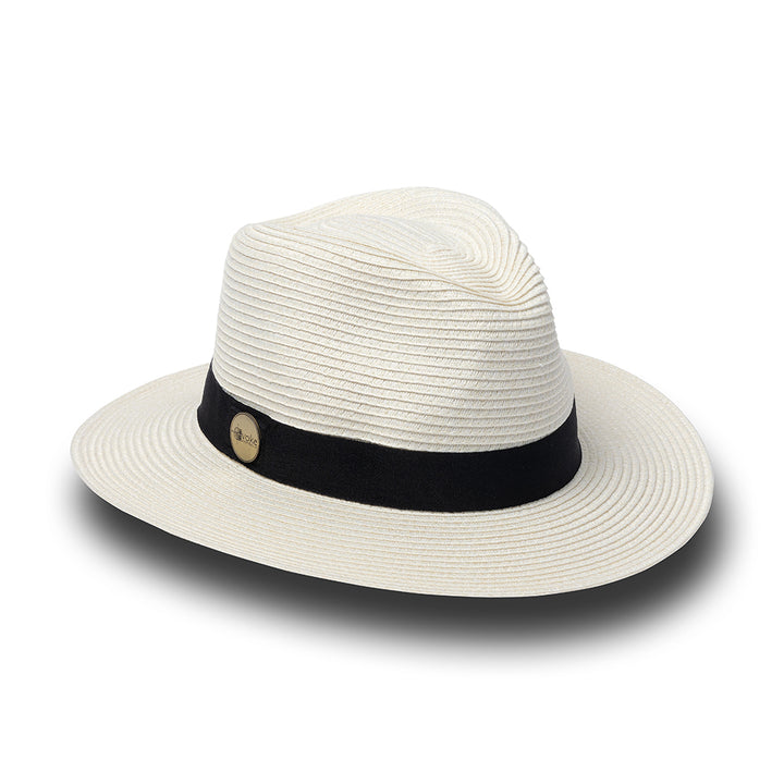 Evoke Phoenix Unisex Golf Panamate - Ivory - Erilan