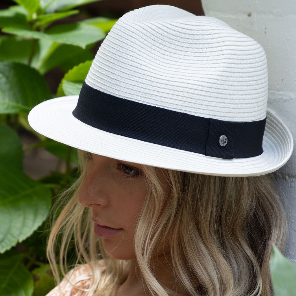 Evoke Harley Unisex Trilby - Ivory - Erilan
