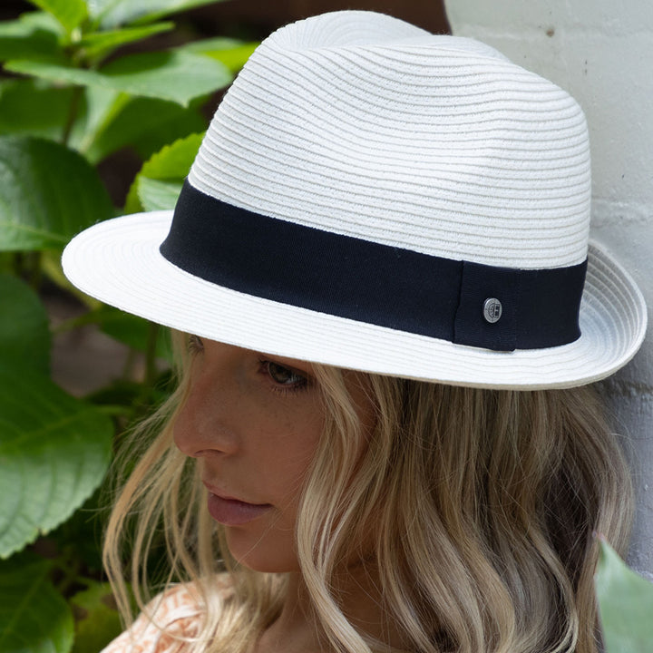 Evoke Harley Unisex Trilby - Ivory - Erilan