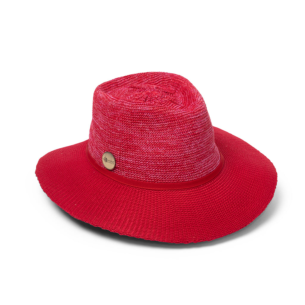 Evoke Aston Fedora - Mixed Red/Red - Erilan