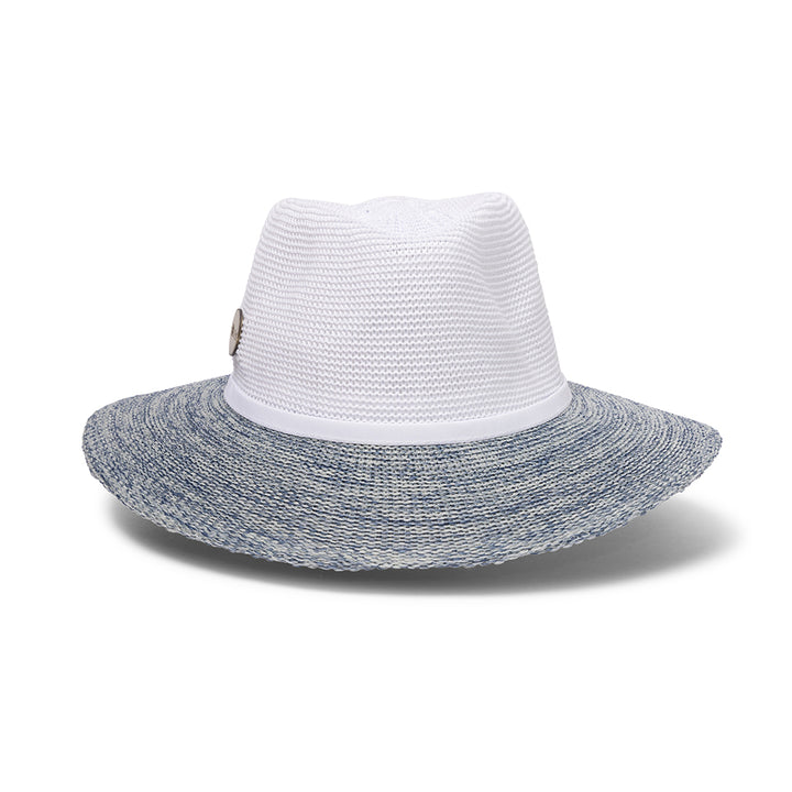 Evoke Aston Fedora - Blue/White - Erilan