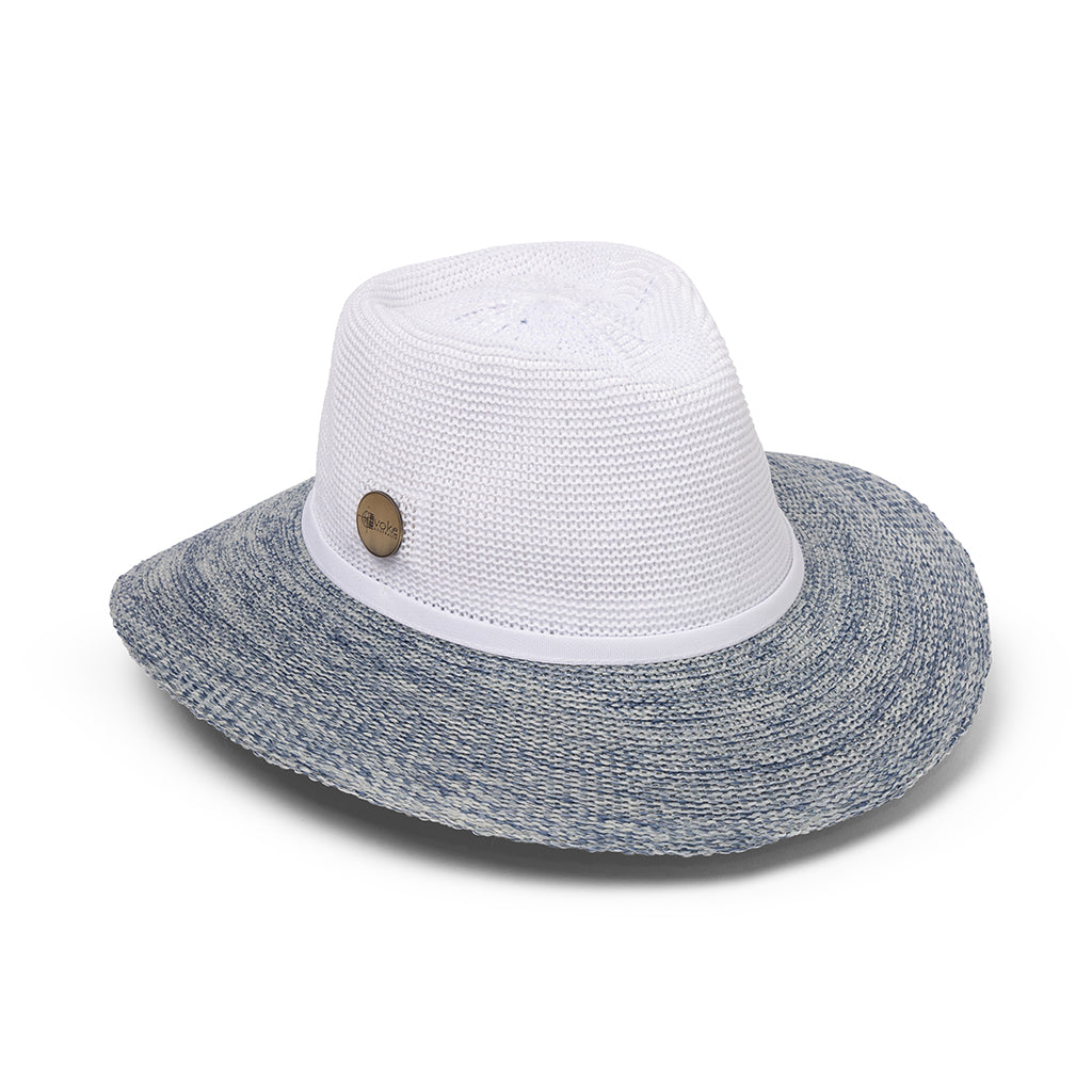 Evoke Aston Fedora - Blue/White - Erilan