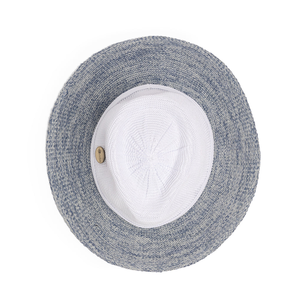 Evoke Aston Fedora - Blue/White - Erilan