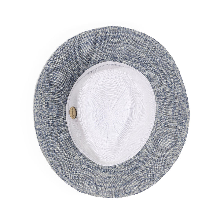 Evoke Aston Fedora - Blue/White - Erilan