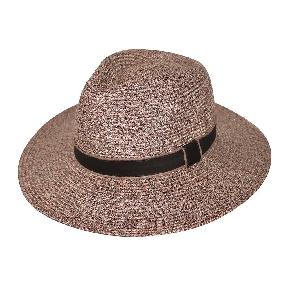Evoke Mario Unisex Fedora - Mixed Brown - Erilan