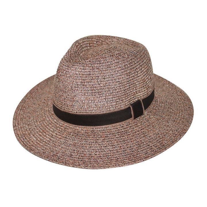 Evoke Mario Unisex Fedora - Mixed Brown - Erilan