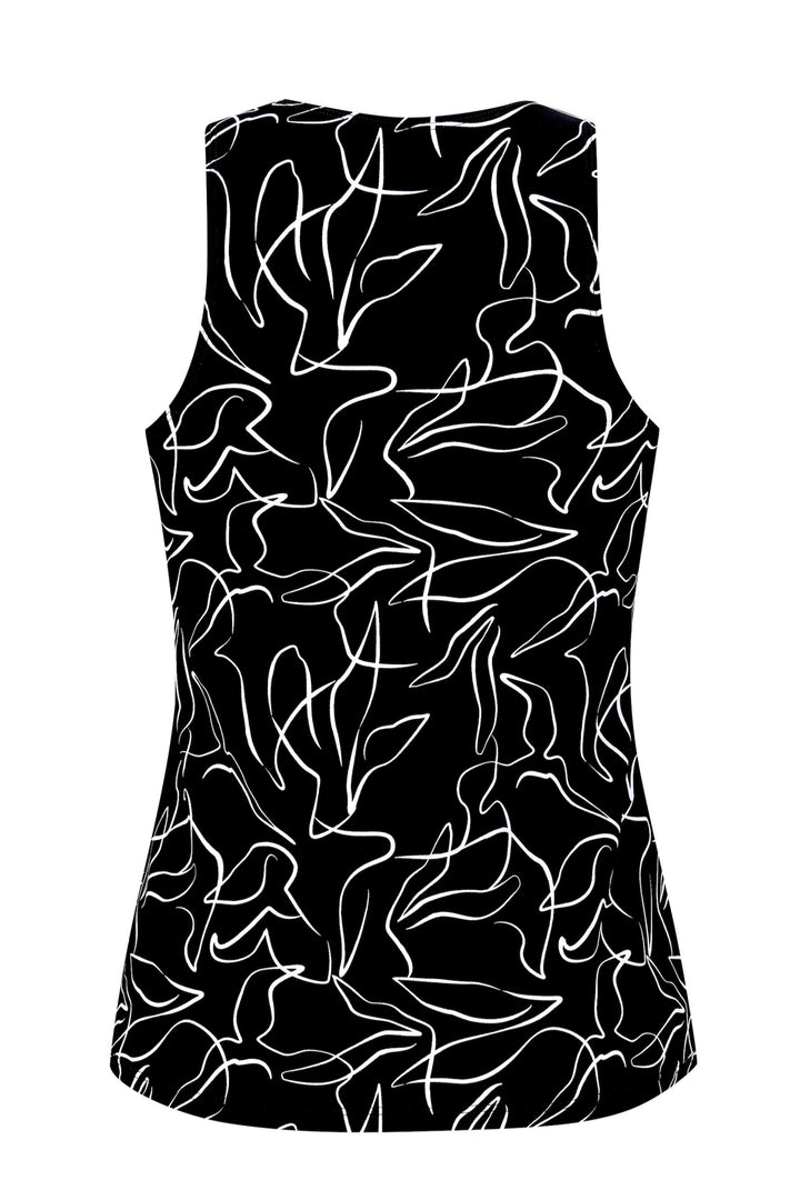 Amoena Lagos Mastectomy Lymphoedema Tankini - Black/White - Erilan