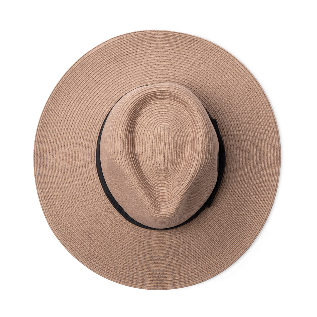 Rigon Fiona Wide Brim Fedora - Taupe - Erilan