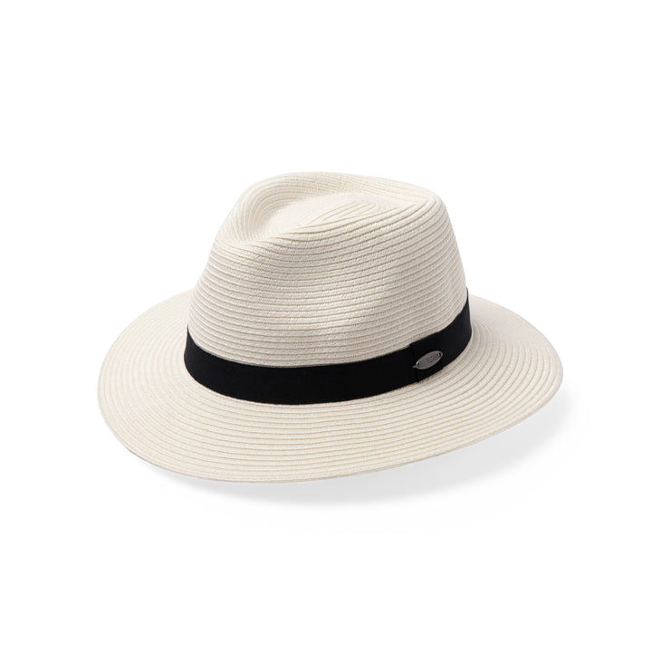 Rigon Pana-Mate Unisex Fedora - Ivory With Black Band - Erilan