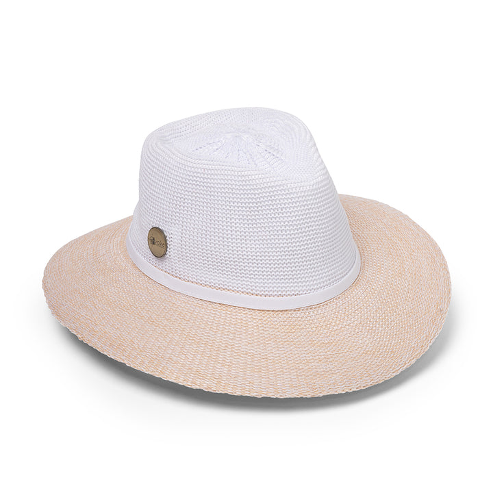Evoke Aston Fedora - Wheat/White - Erilan
