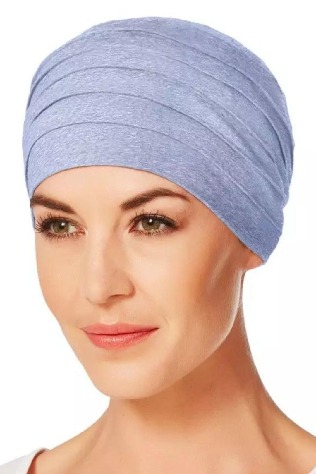 Christine Yoga Turban - Light Blue Melange - Erilan