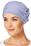 Christine Lotus Turban - Light Blue Melange