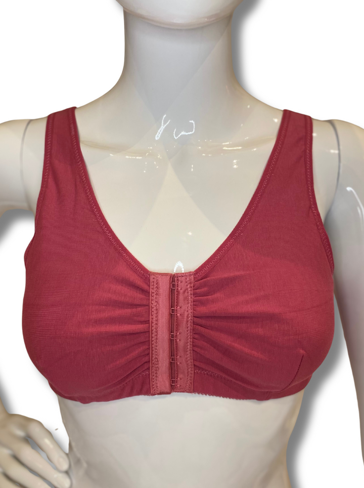 ABC Leisure Front Fastening Mastectomy Bra - Berry - Erilan