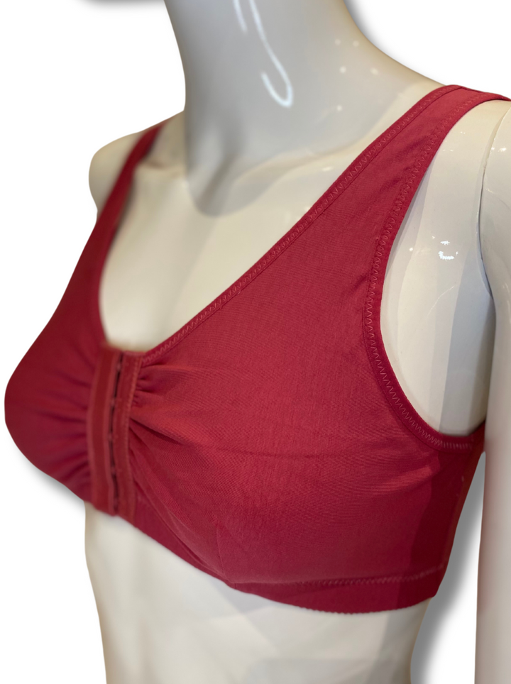ABC Leisure Front Fastening Mastectomy Bra - Berry - Erilan