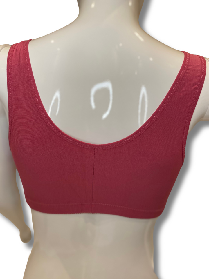 ABC Leisure Front Fastening Mastectomy Bra - Berry - Erilan