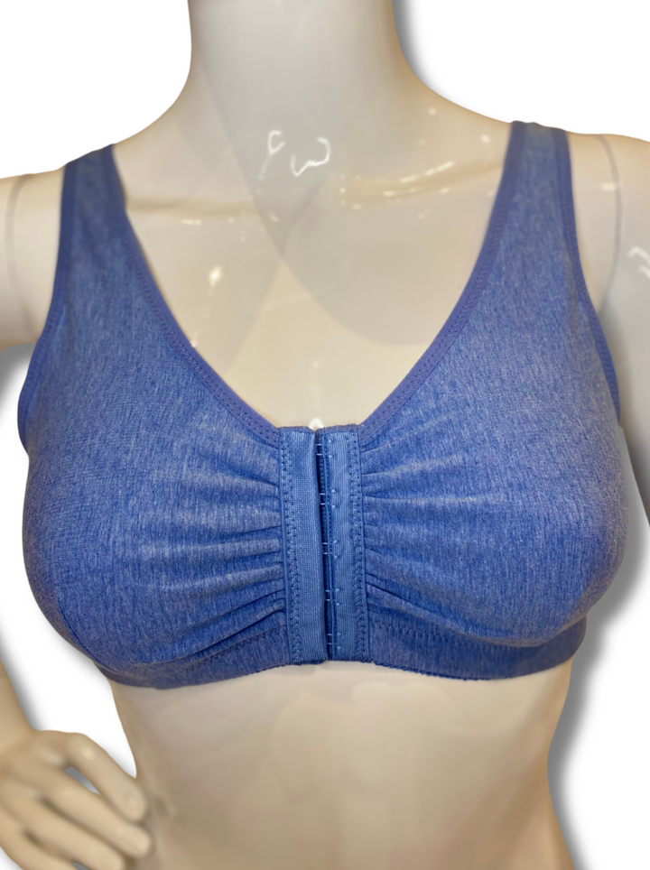 ABC Leisure Front Fastening Mastectomy Bra - Denim - Erilan