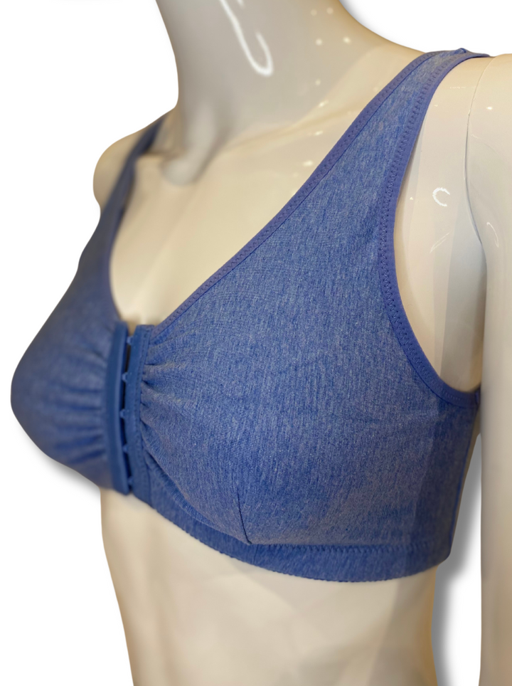 ABC Leisure Front Fastening Mastectomy Bra - Denim - Erilan