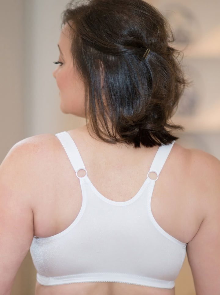 ABC Rose Contour Front Fastening Mastectomy Bra - White - Erilan