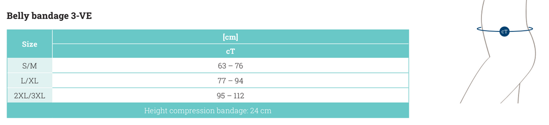 Amoena Belly Compression Bandage - Black - Erilan