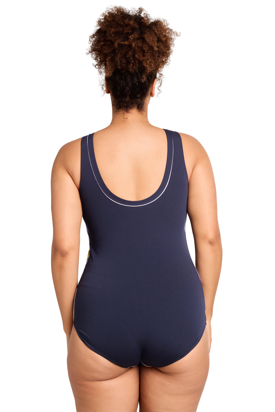 Genevieve Retro Low Leg One Piece Mastectomy Swimsuit - Vintage Floral