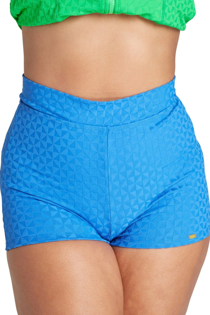 Genevieve Not So Short Swimshorts - Aztec Blue - Erilan