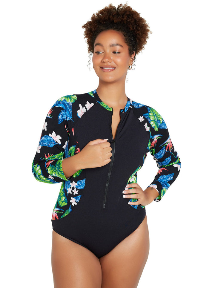 Genevieve Long Sleeve Mastectomy Scuba Suit - Paradise - Erilan
