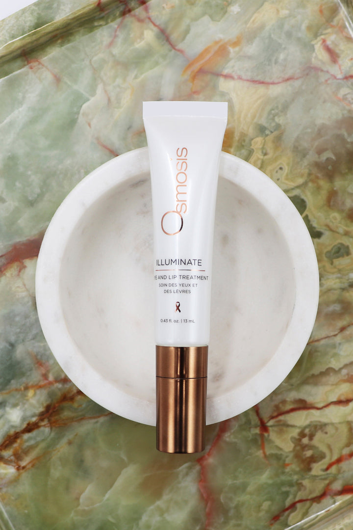 Skincare product on a marble surface