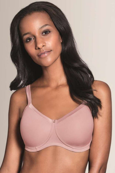 Amoena Lara Satin Wire Free Mastectomy Bra - Rose - Erilan